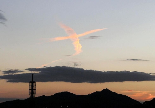 雲。火の鳥。神戸新聞